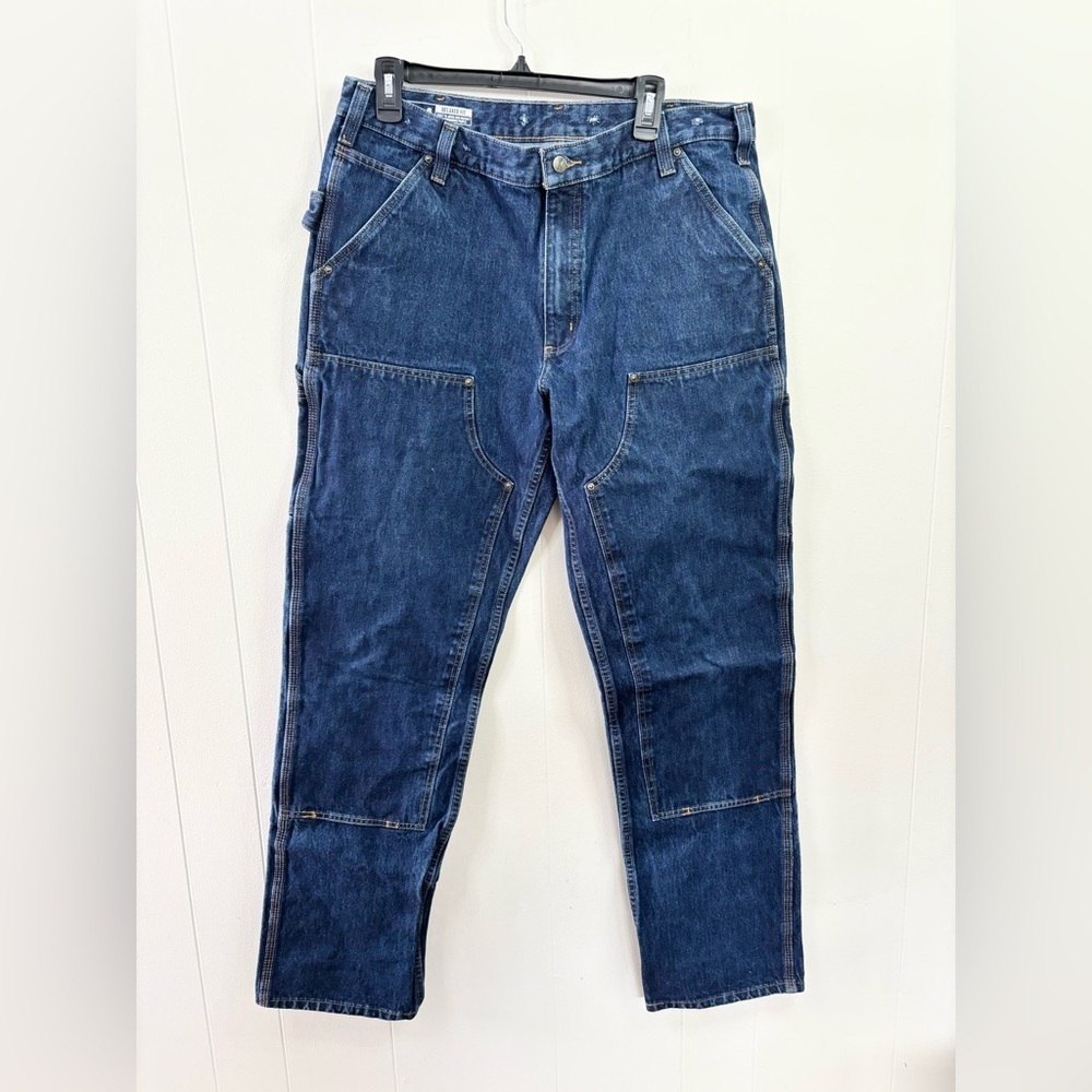 Carhartt vintage B07 Double Knee Jeans Mens 36x36 Denim Suspender Carpenter Work